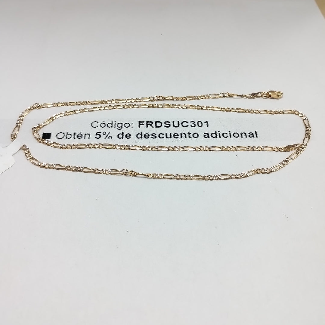 CADENAS TEJIDO 3X1 ORO 14K 55 CM 4.8 GR (NUEVO)