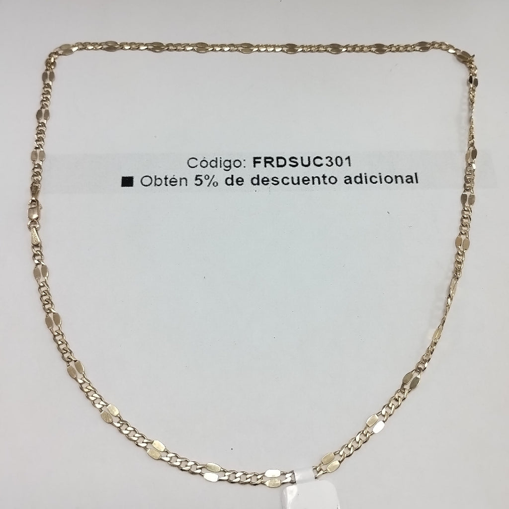 CADENAS TEJIDO ESPECIAL ORO 10K 50 CM 6.4 GR (NUEVO)