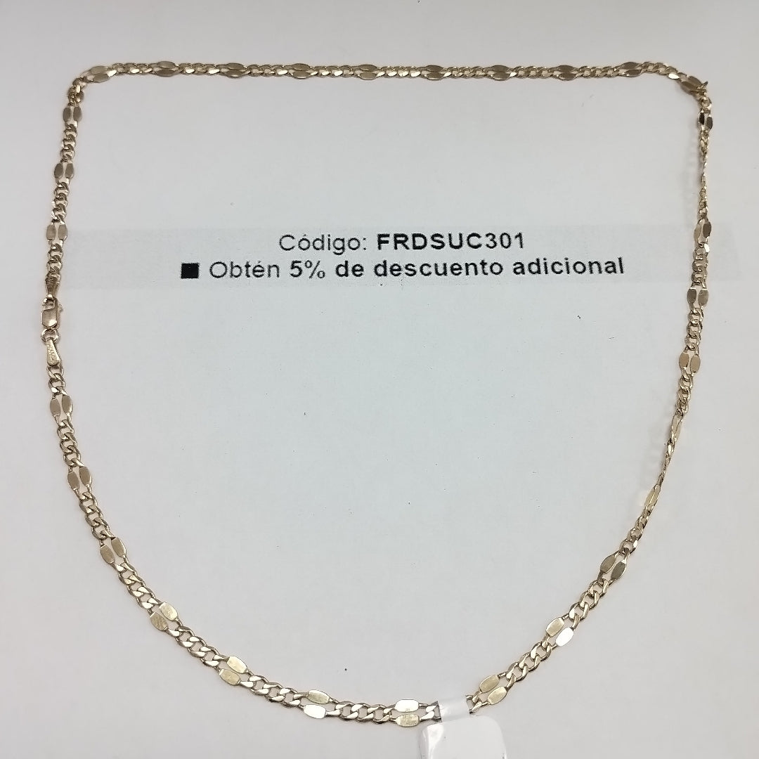CADENAS TEJIDO ESPECIAL ORO 10K 50 CM 6.4 GR (NUEVO)