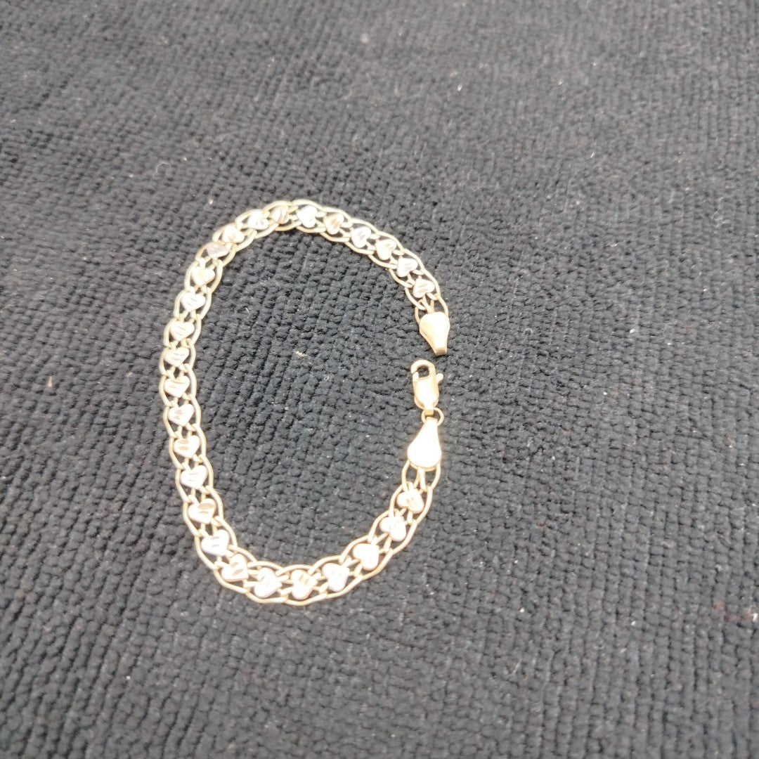 PULSERA ORO COMBINADO 10 K 4.6 GRMS (SEMINUEVO)