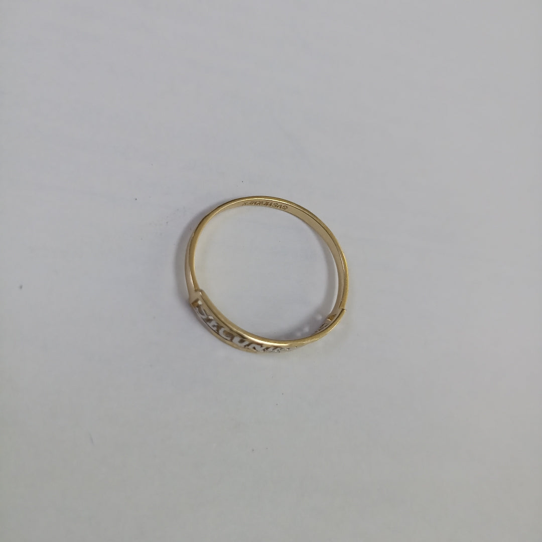 ANILLO DE GRADUACIÓN ORO 10 K 0,80 GRMS (SEMINUEVO)