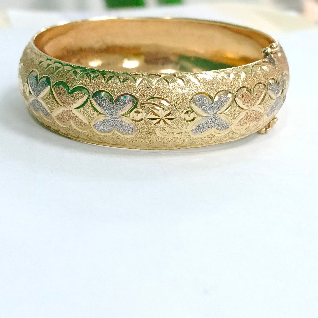 PULSERA RIGIDA ORO, ORO COMBINADO 14 K 18.4 GRMS (SEMINUEVO)