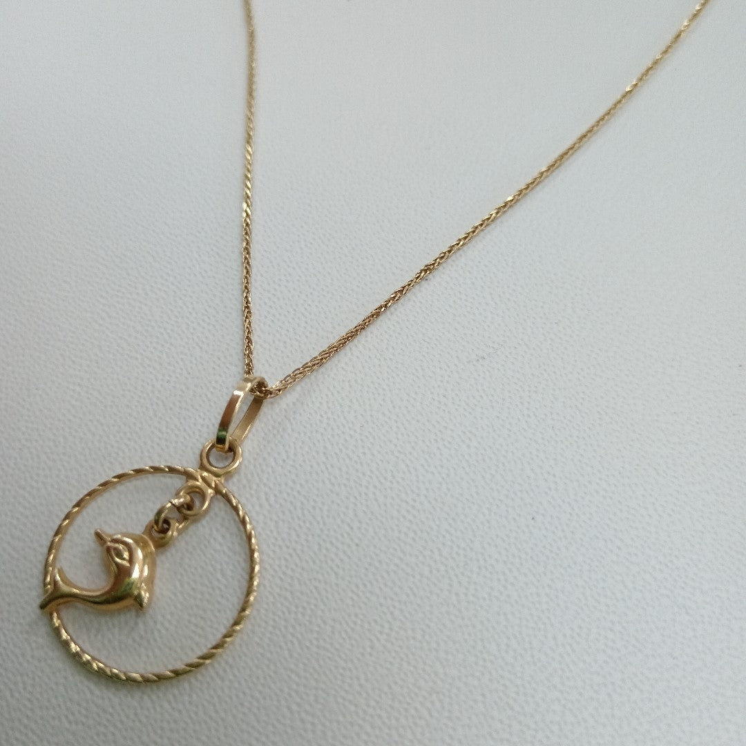 CADENA, DIJE ORO 18 K 3.2 GRMS (SEMINUEVO)