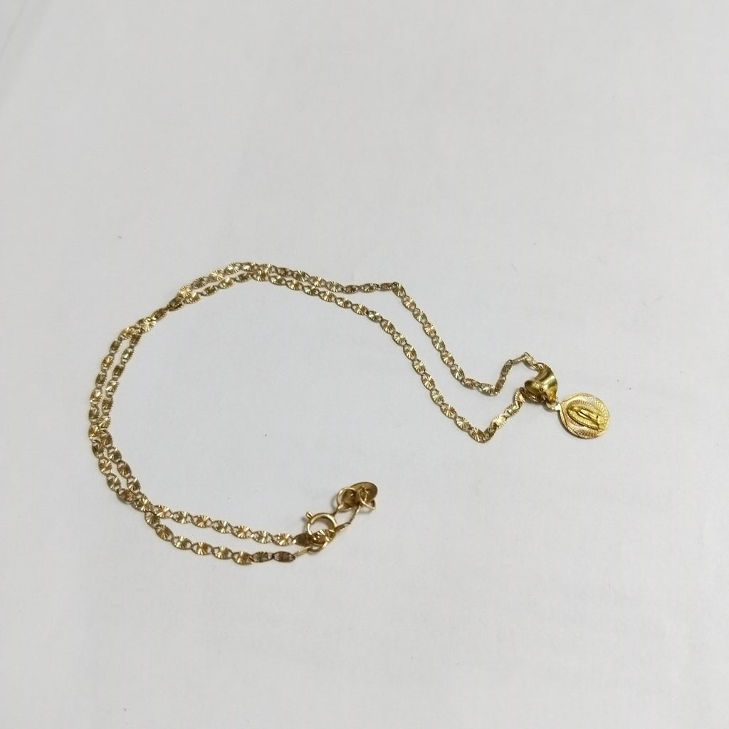 CADENA,MEDALLA RELIGIOSA ORO 10 K 1,60 GRMS (SEMINUEVO)