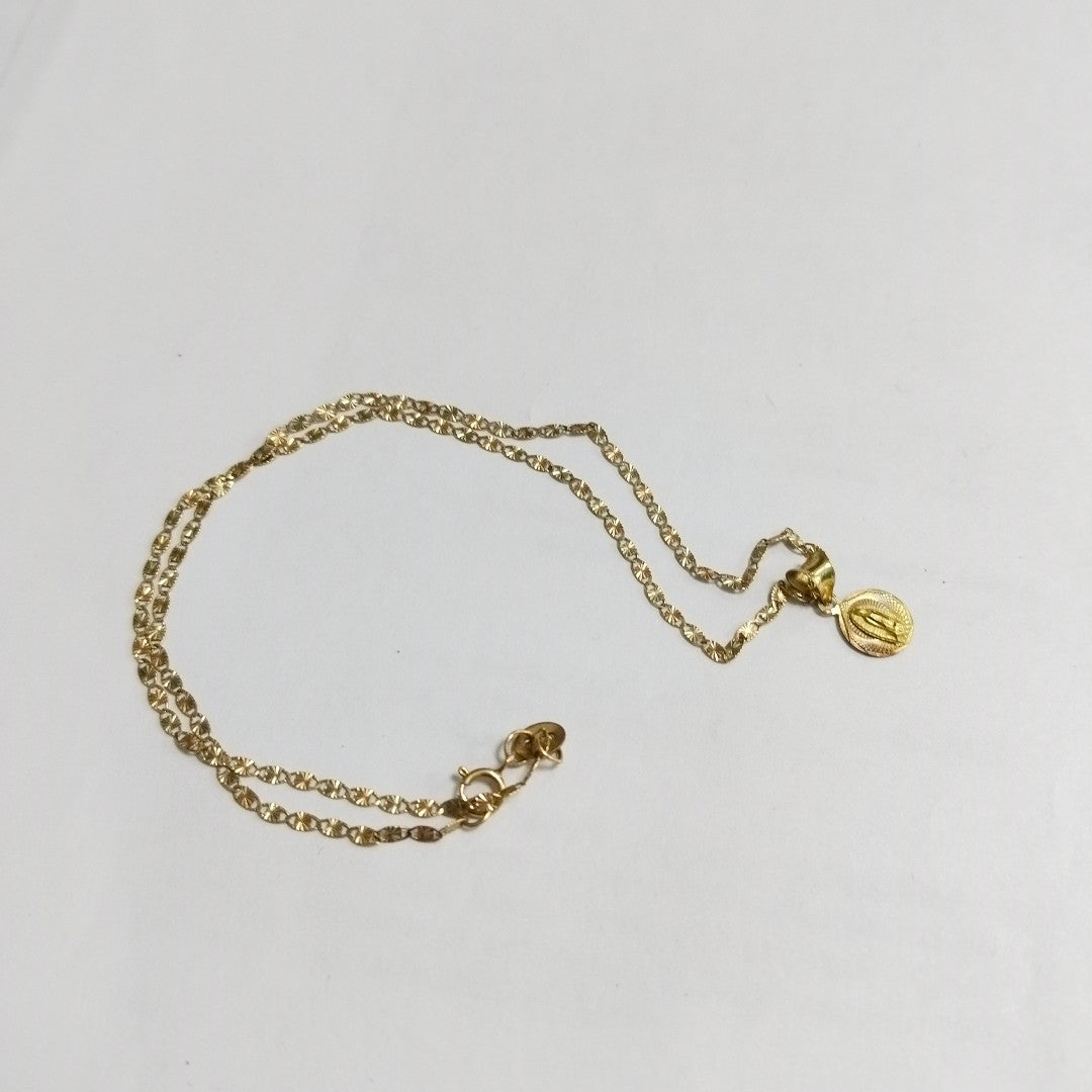 CADENA,MEDALLA RELIGIOSA ORO 10 K 1,60 GRMS (SEMINUEVO)
