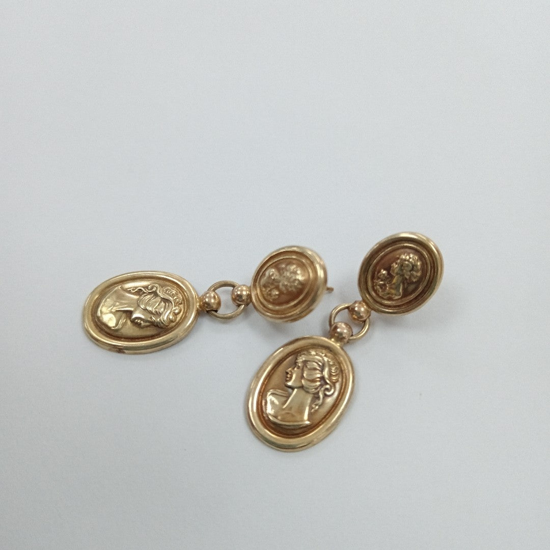 BROQUELES PAR ORO 14 K 4.5 GRMS (SEMINUEVO)