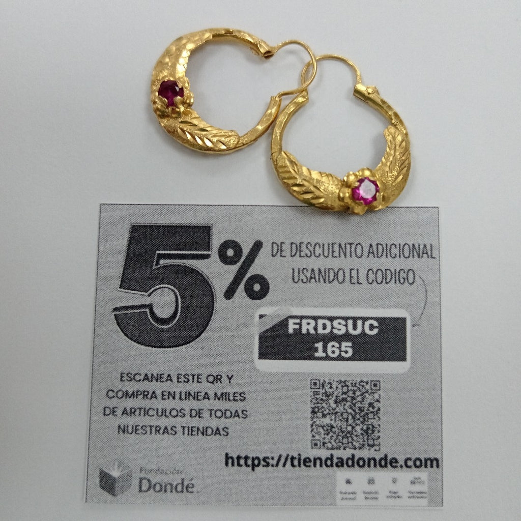ARETES PAR ORO 10 K 3.2 GRMS (SEMINUEVO)