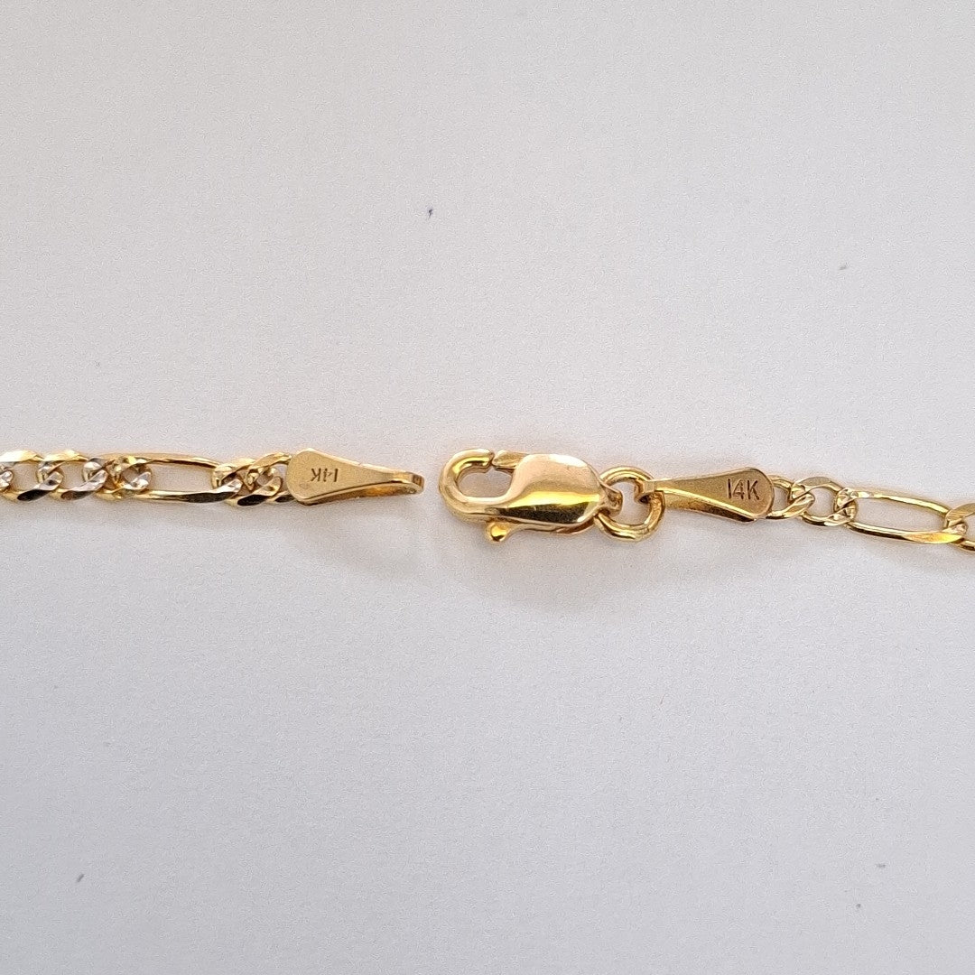 CADENAS TEJIDO 3X1 ORO 14K 55 CM 4.9 GR (NUEVO)