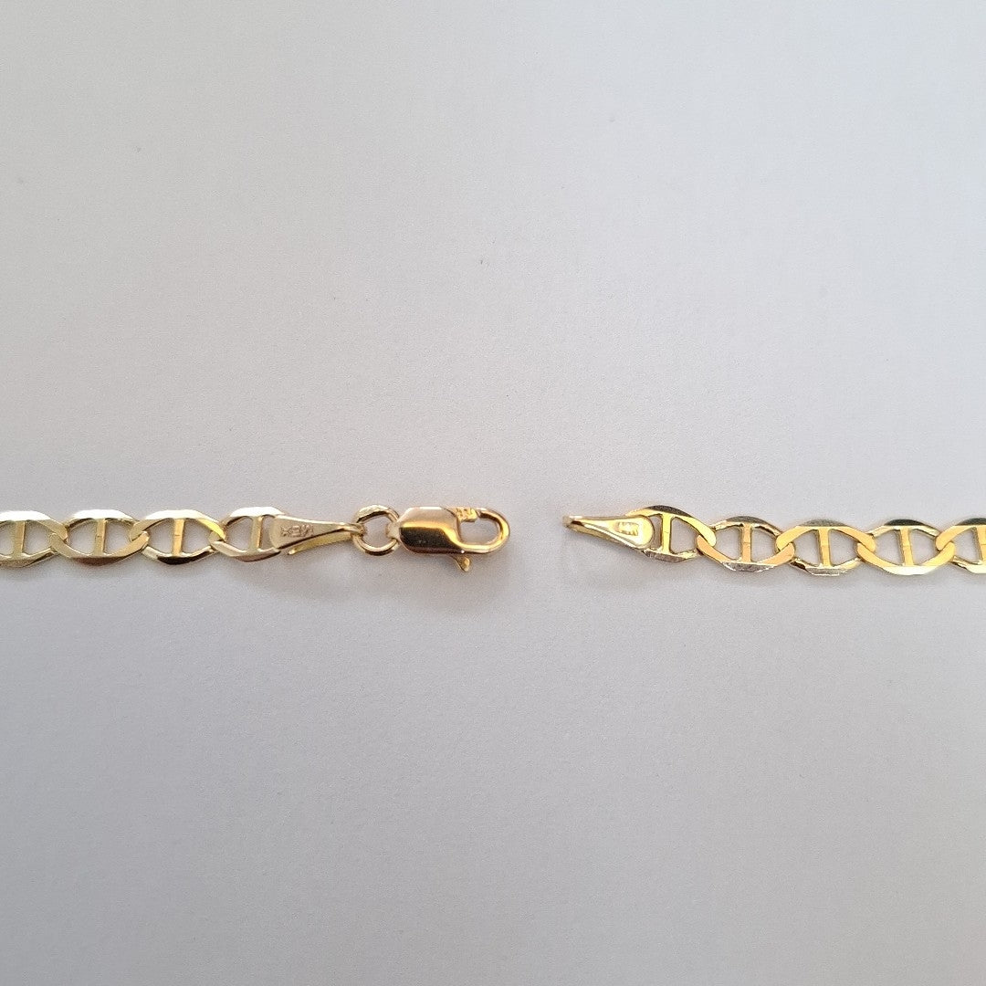 CADENAS TEJIDO MARINERA ORO 14K 55 CM 7.9 GR (NUEVO)