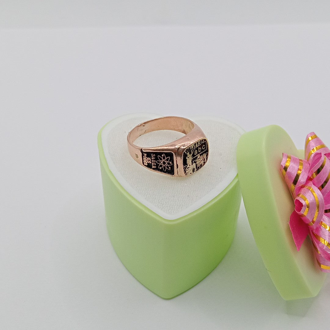 ANILLO DE GRADUACIÓN ORO 10 K 4.5 GRMS (SEMINUEVO)