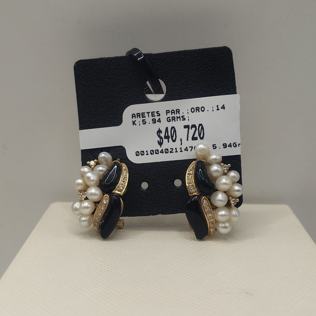 ARETES PAR ORO 14 K 5.94 GRMS (SEMINUEVO)