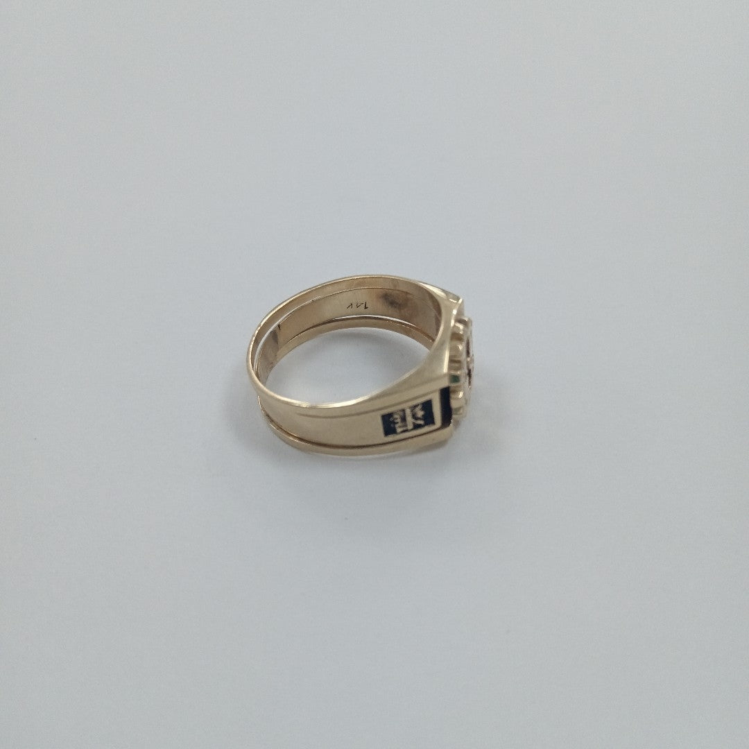 ANILLO DE GRADUACIÓN ORO 14 K 7 GRMS (SEMINUEVO)