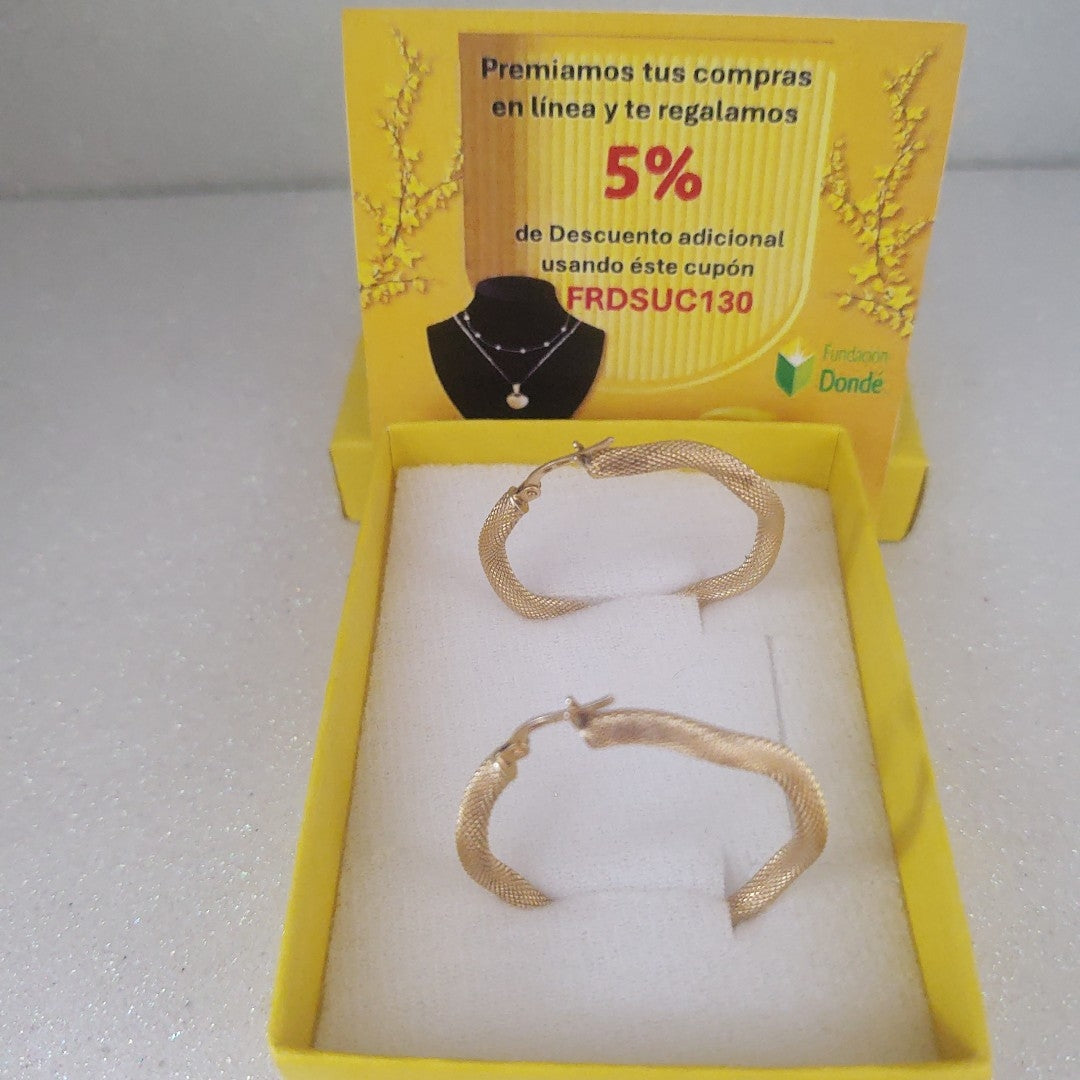 ARRACADAS PAR ORO 14 K 3.5 GRMS (SEMINUEVO)