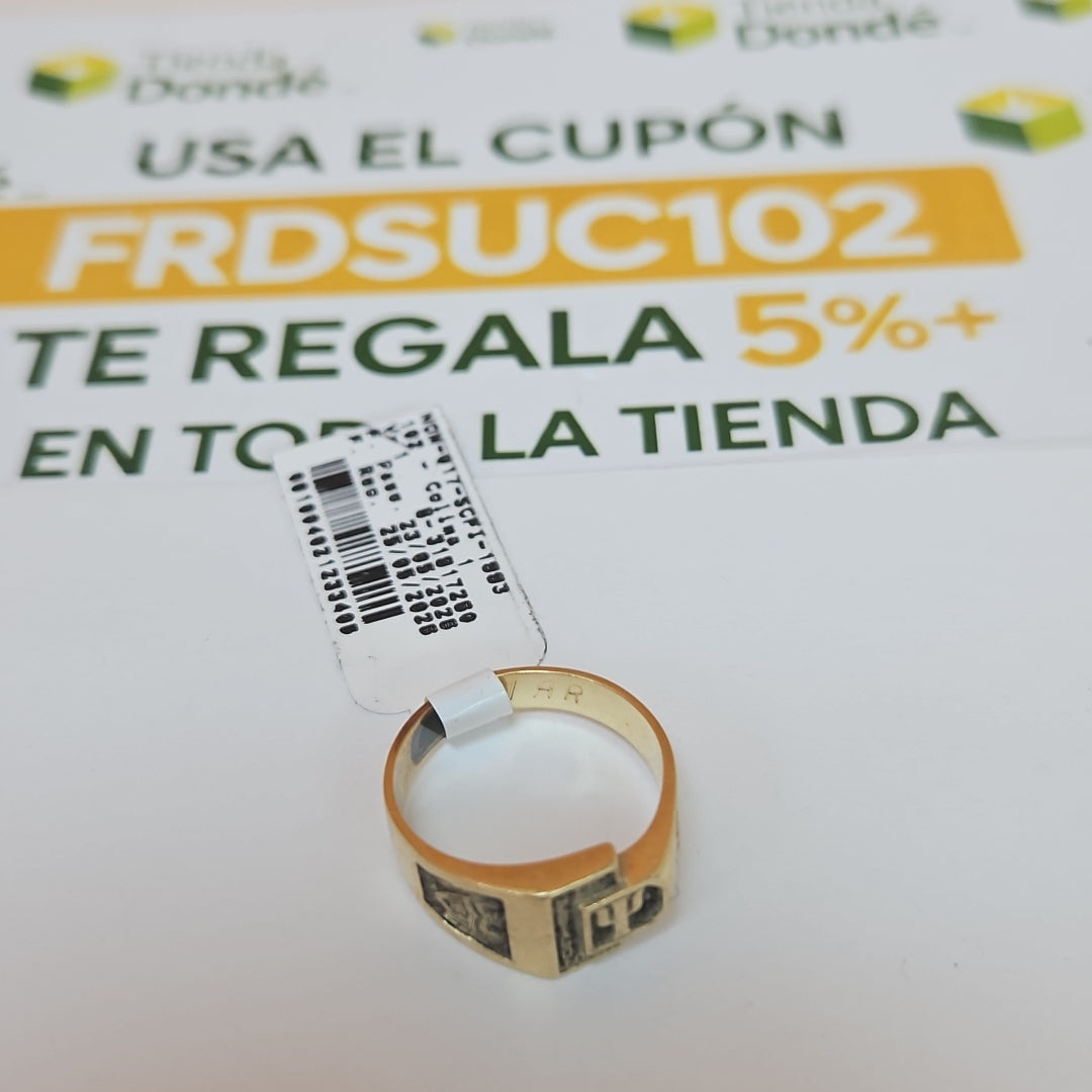 ANILLO DE GRADUACIÓN ORO 14 K 4,90 GRMS (SEMINUEVO)