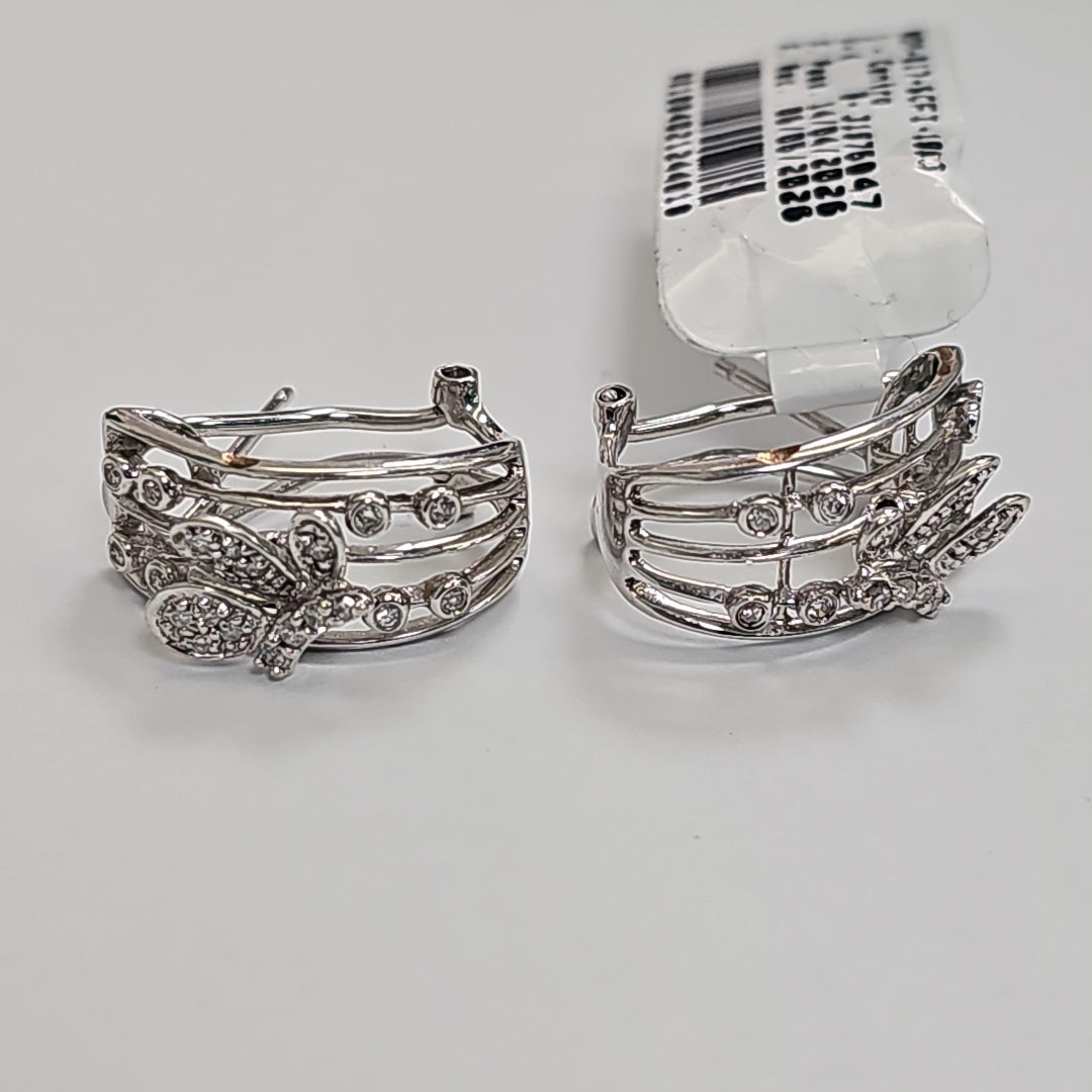 ARETES PAR ORO BLANCO 14 K 4,90 GRMS (SEMINUEVO)