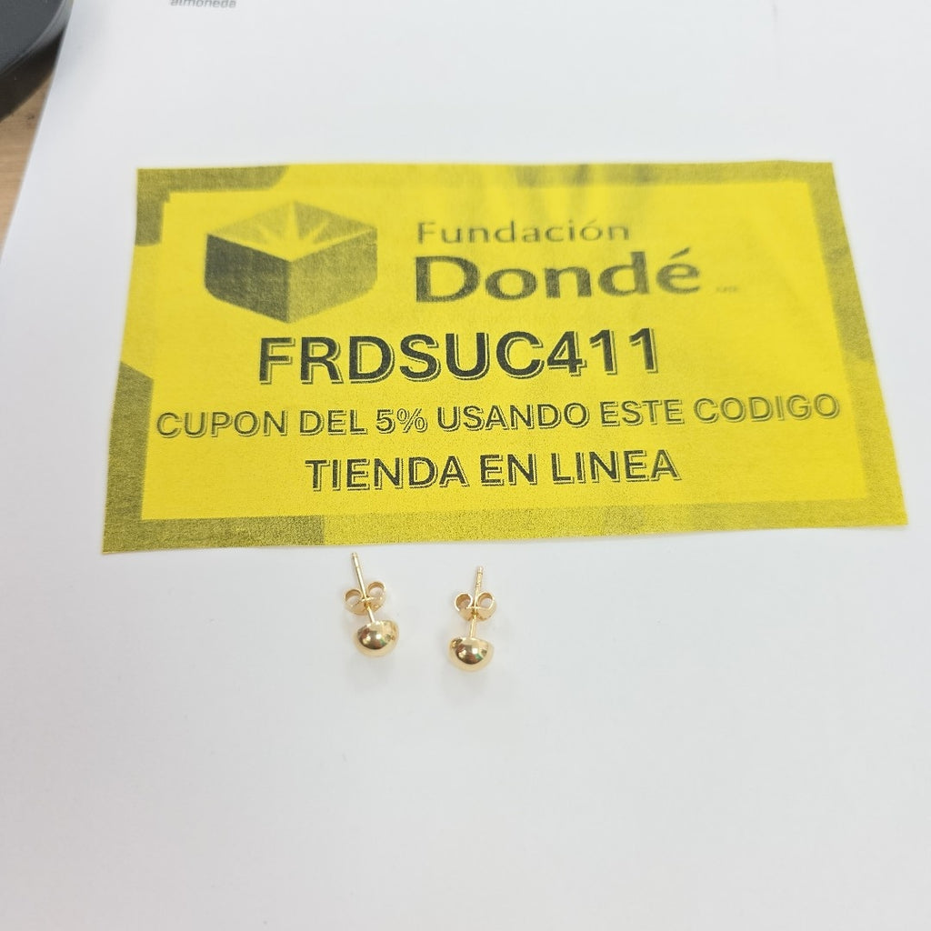 BROQUELES PAR ORO 14 K 1,40 GRMS (SEMINUEVO)