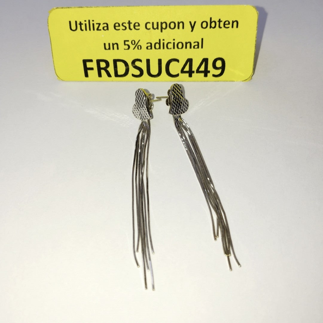 ARETES PAR ORO, ORO BLANCO 18 K 4.9 GRMS (SEMINUEVO)