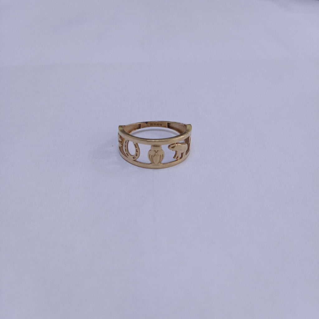ARGOLLA DE LA SUERTE ORO 14 K 2.1 GRMS (SEMINUEVO)