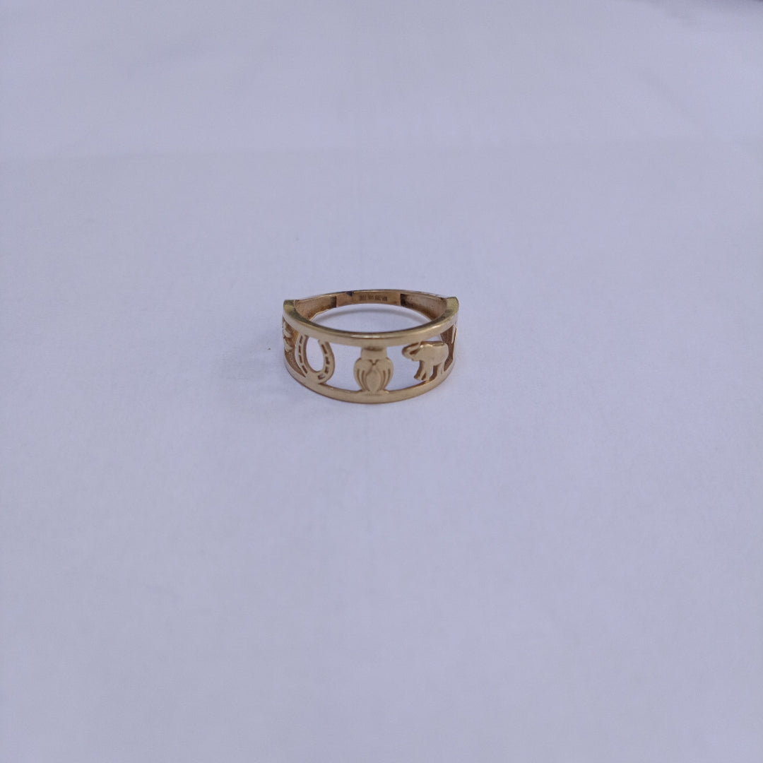 ARGOLLA DE LA SUERTE ORO 14 K 2.1 GRMS (SEMINUEVO)