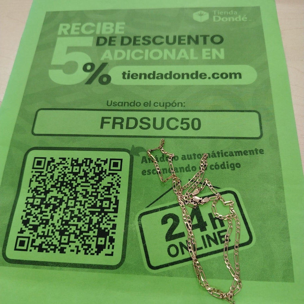 CADENA ORO 14 K 4.8 GRMS (SEMINUEVO)