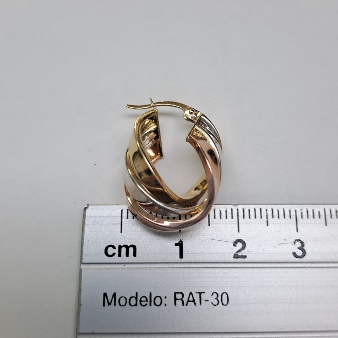 ARRACADAS PAR ORO COMBINADO 10 K 3,40 GRMS (SEMINUEVO)