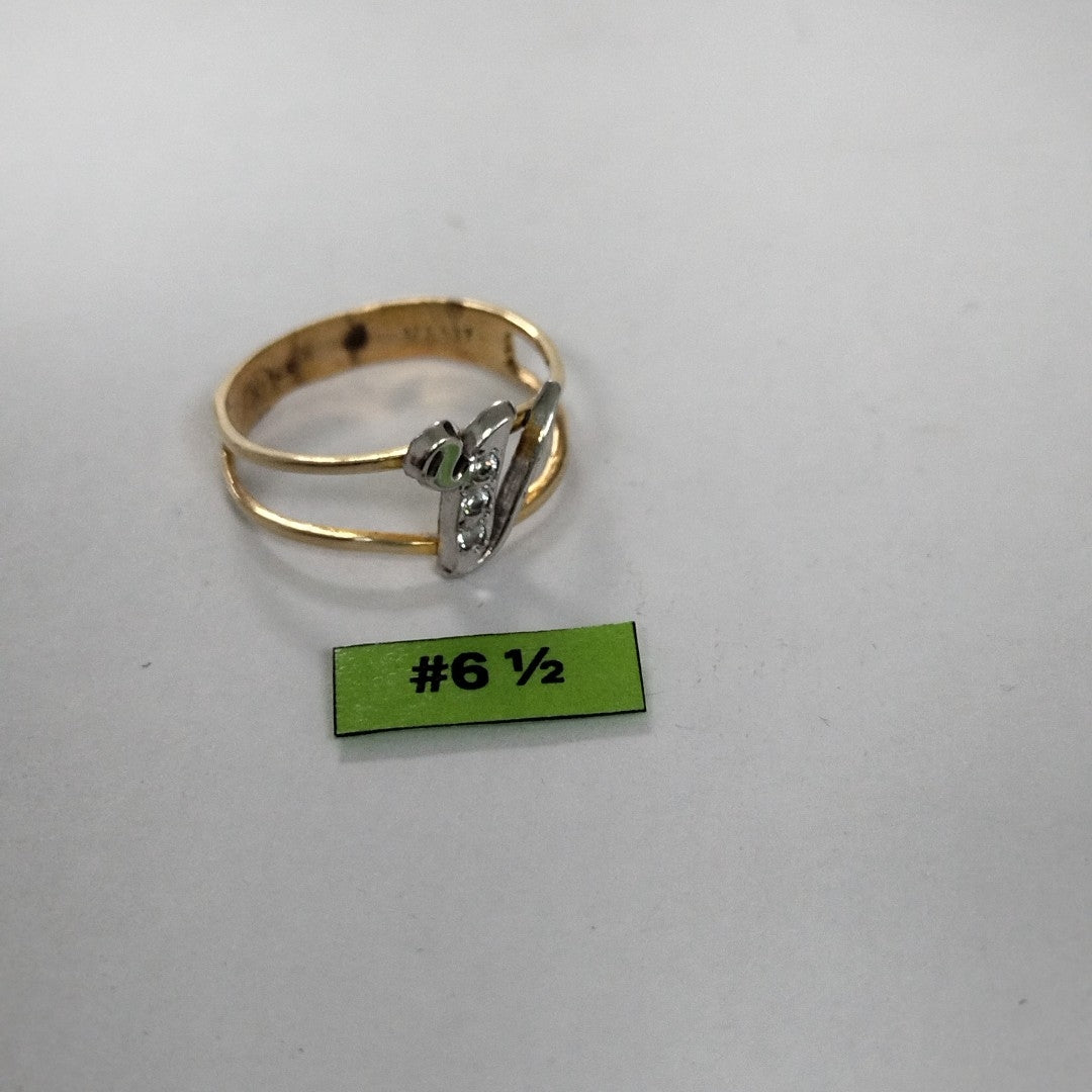 ANILLITO ORO COMBINADO 14 K 1.8 GRMS (SEMINUEVO)