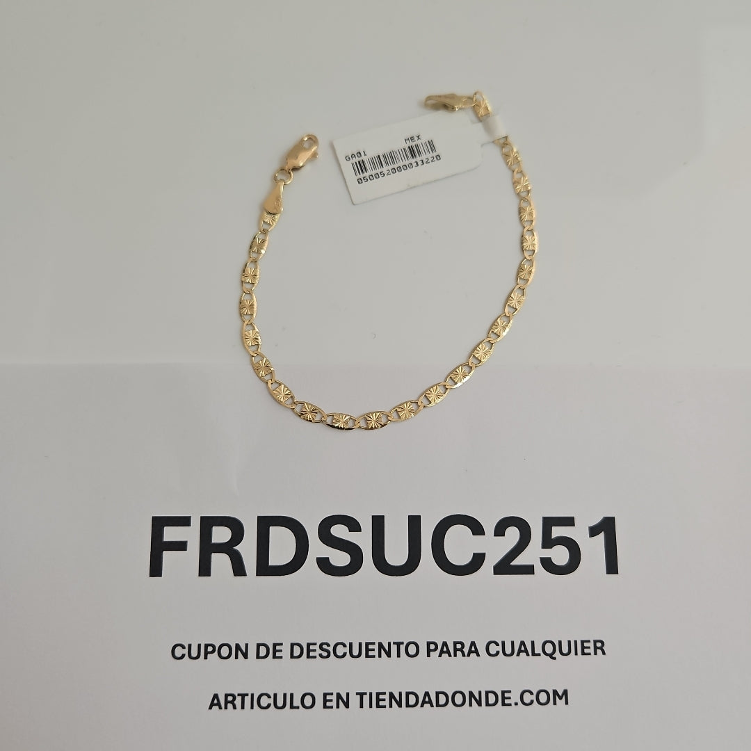 PULSERAS GUCHI ORO 14K 18 CM 2.9 GR (NUEVO)
