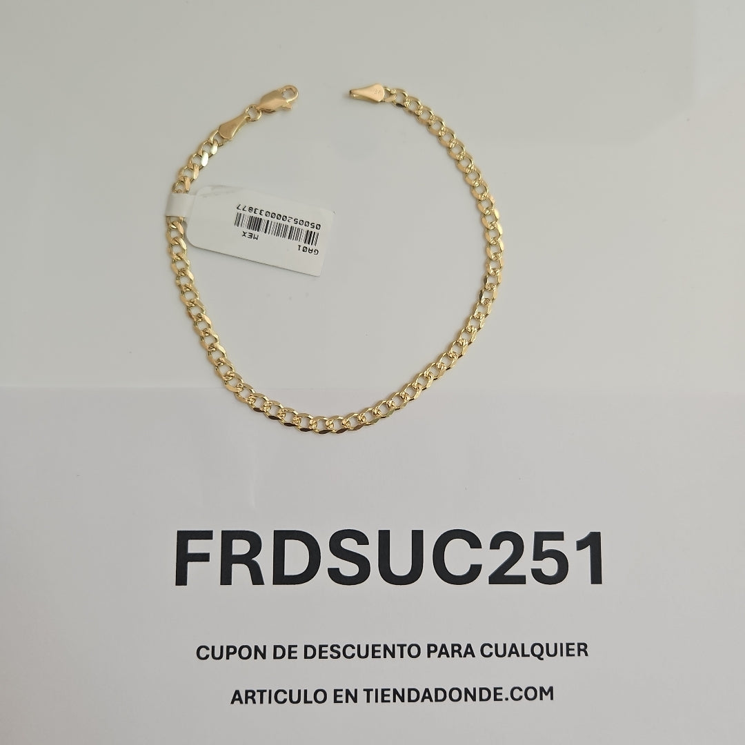 PULSERAS BARBADA ORO 14K 21 CM 5.2 GR (NUEVO)