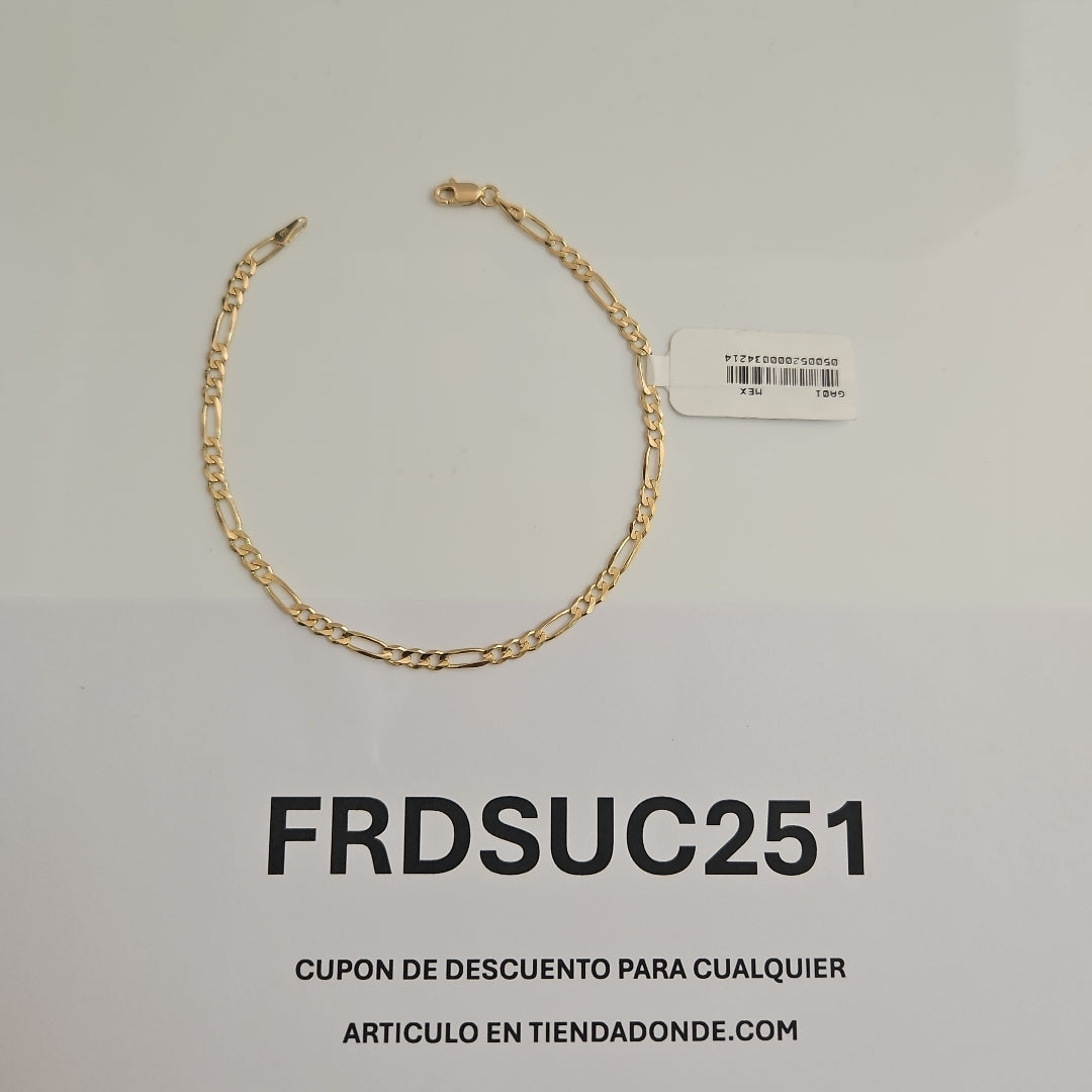 PULSERAS 3X1 ORO 14K 21 CM 3.3 GR (NUEVO)