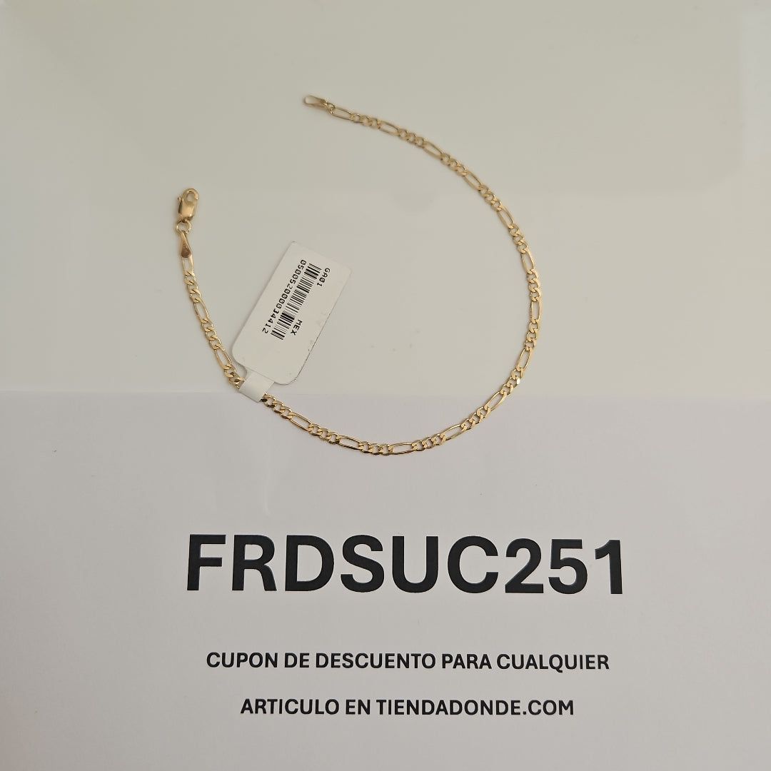 PULSERAS 3X1 ORO 14K 21 CM 2.1 GR (NUEVO)