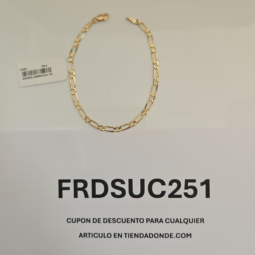 PULSERAS 1X1 ORO 14K 18 CM 2.6 GR (NUEVO)