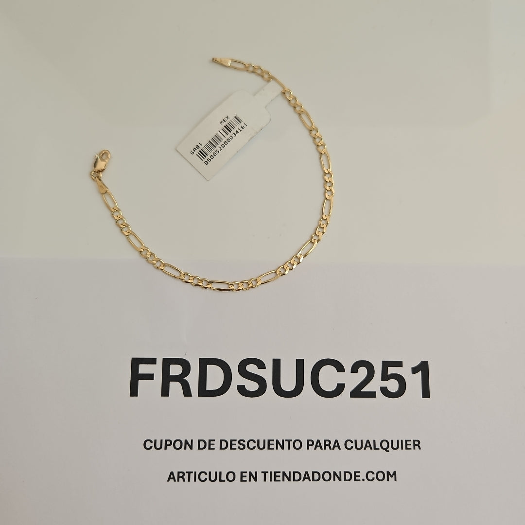PULSERAS 3X1 ORO 14K 18 CM 2.9 GR (NUEVO)