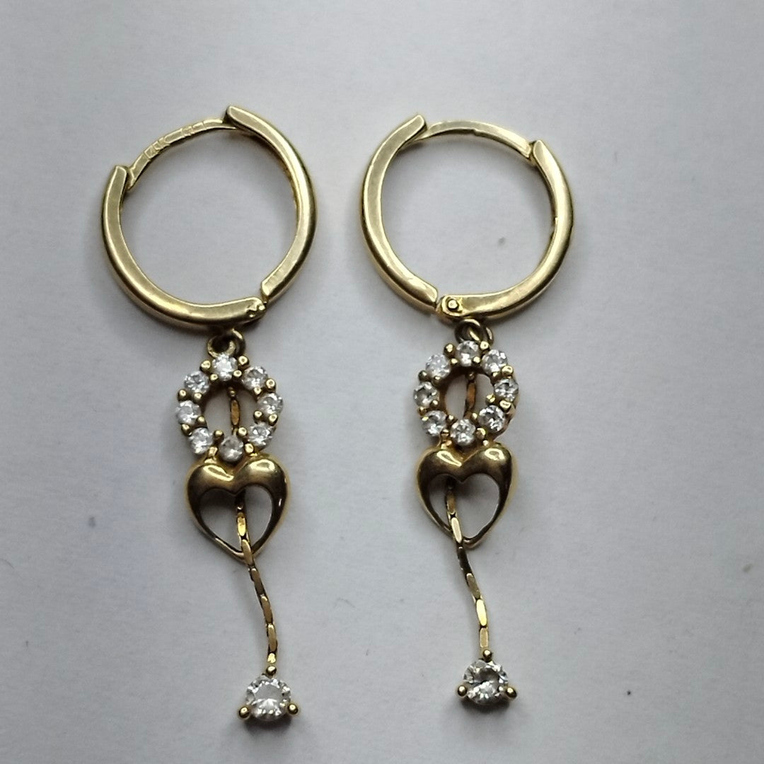 ARETES PAR ORO 14 K 1,90 GRMS (SEMINUEVO)
