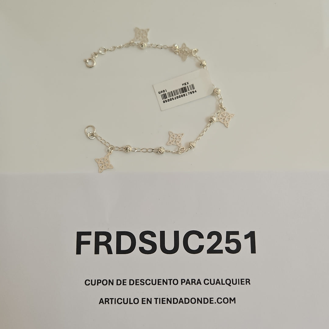 PULSERA TEJIDO ESPECIAL PLATA .925 18 CM 3.2 GR (NUEVO)