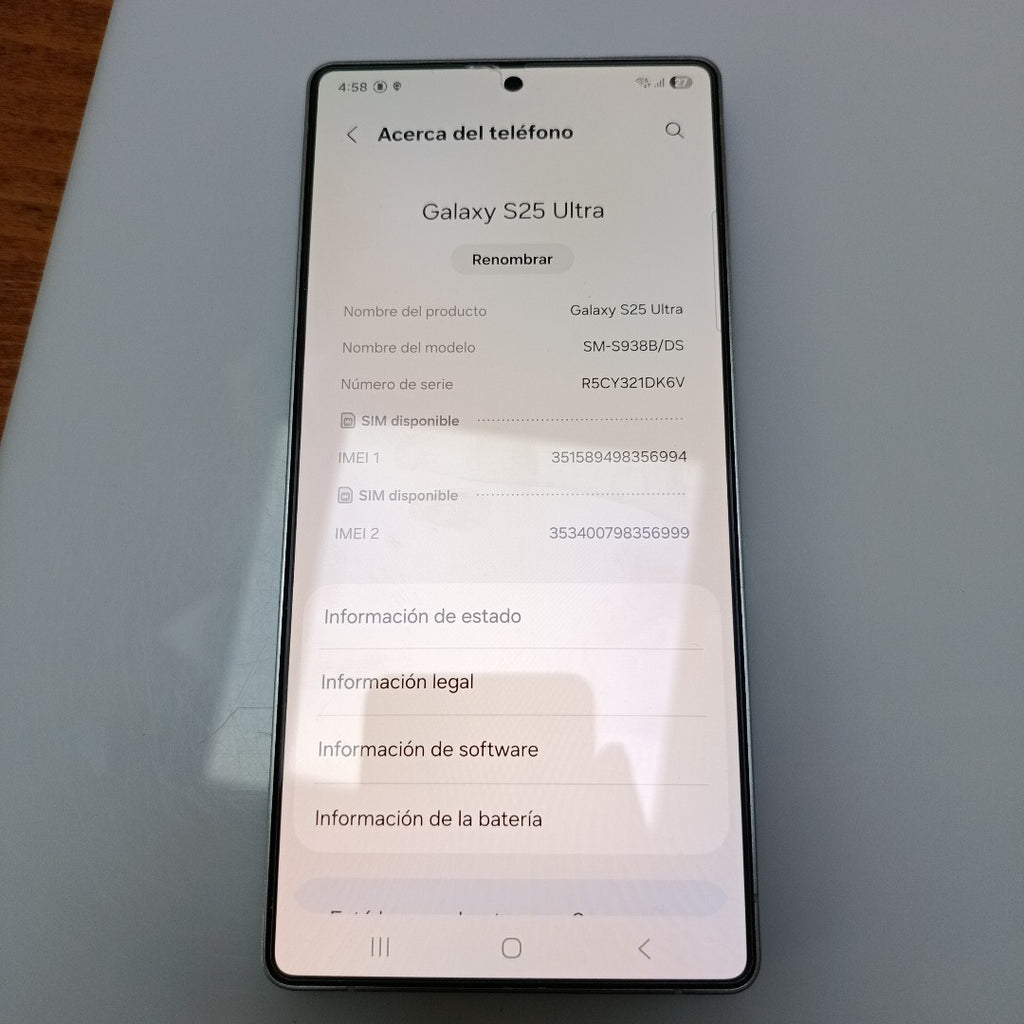 CELULAR SAMSUNG GALAXY S25 ULTRA SM-S938B (2025) 256 GB 12 GB RAM (SEMINUEVO)