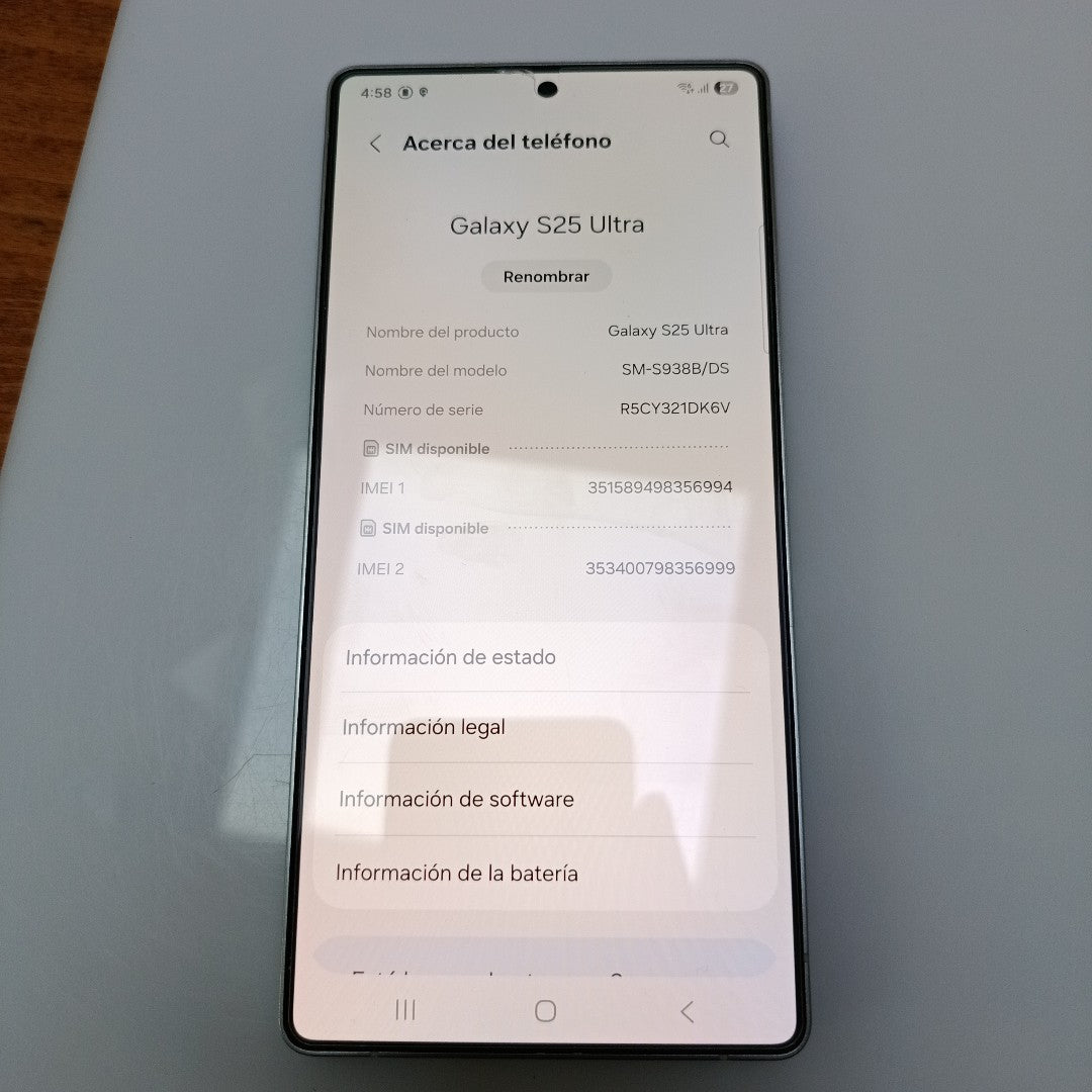 CELULAR SAMSUNG GALAXY S25 ULTRA SM-S938B (2025) 256 GB 12 GB RAM (SEMINUEVO)