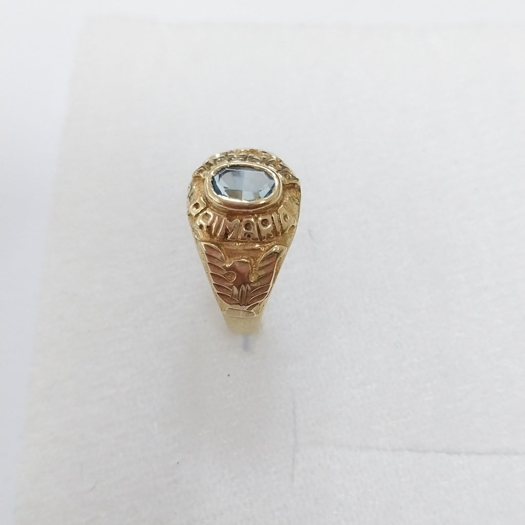 ANILLO DE GRADUACIÓN ORO 10 K 1.8 GRMS (SEMINUEVO)