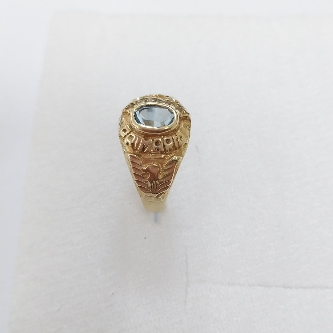 ANILLO DE GRADUACIÓN ORO 10 K 1.8 GRMS (SEMINUEVO)