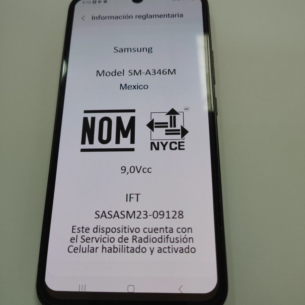 CELULAR SAMSUNG GALAXY A34 5G SM-A346M/N 128 GB 6 GB RAM (SEMINUEVO)