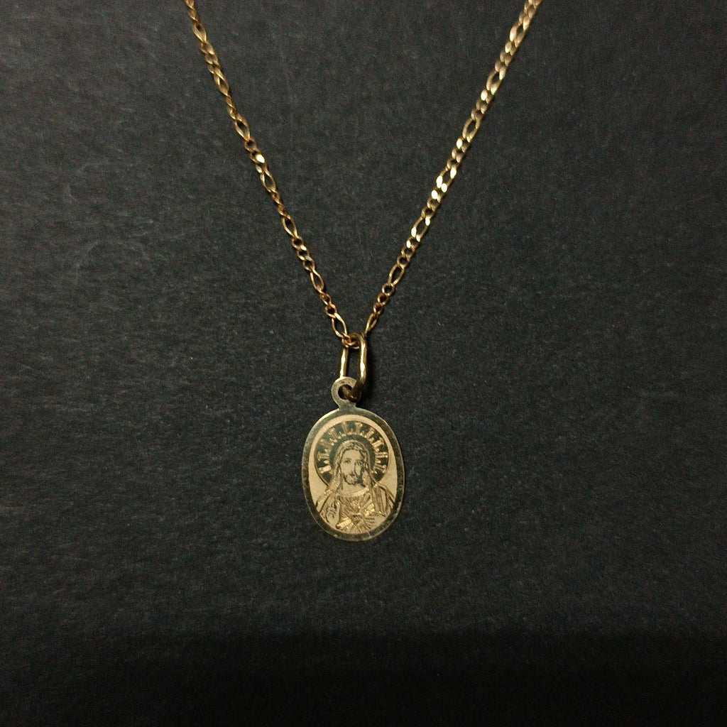 CADENA, MEDALLA RELIGIOSA ORO 10 K 1.5 GRMS (SEMINUEVO)