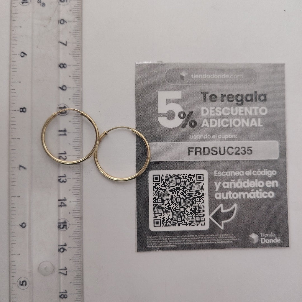 ARRACADAS PAR ORO 14 K 1 GRMS (SEMINUEVO)