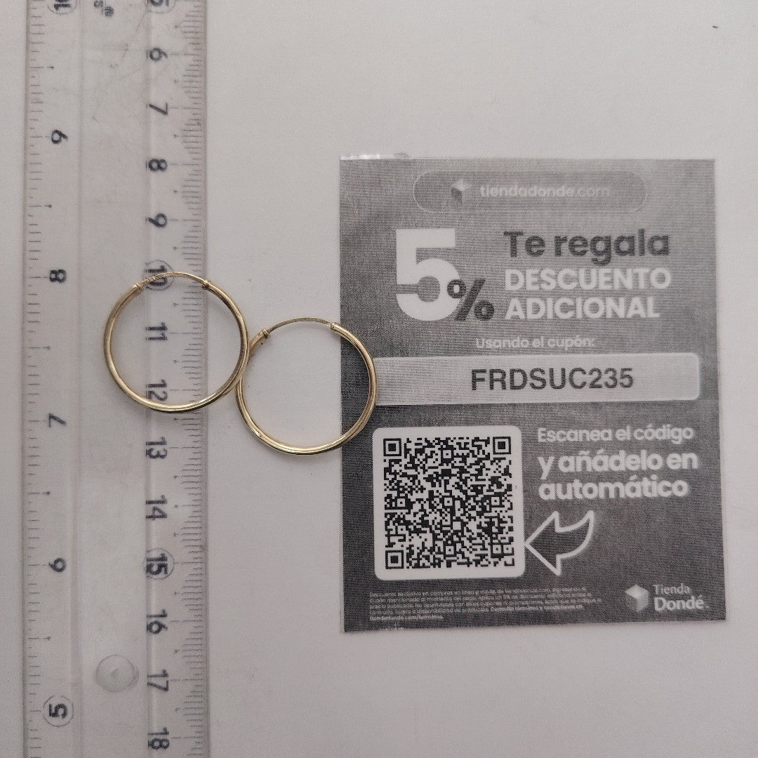 ARRACADAS PAR ORO 14 K 1 GRMS (SEMINUEVO)