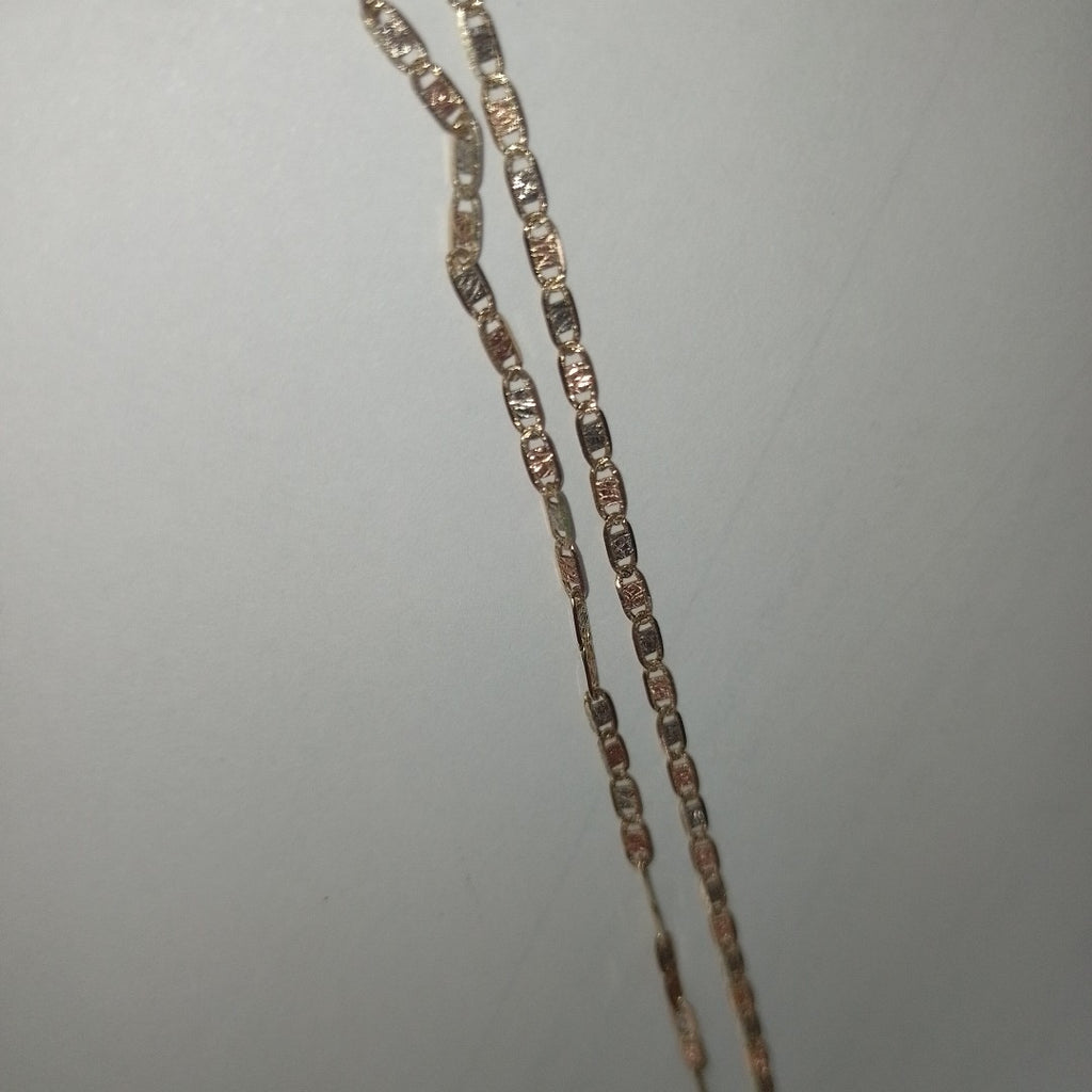CADENA ORO, ORO COMBINADO 14 K 3.3 GRMS (SEMINUEVO)