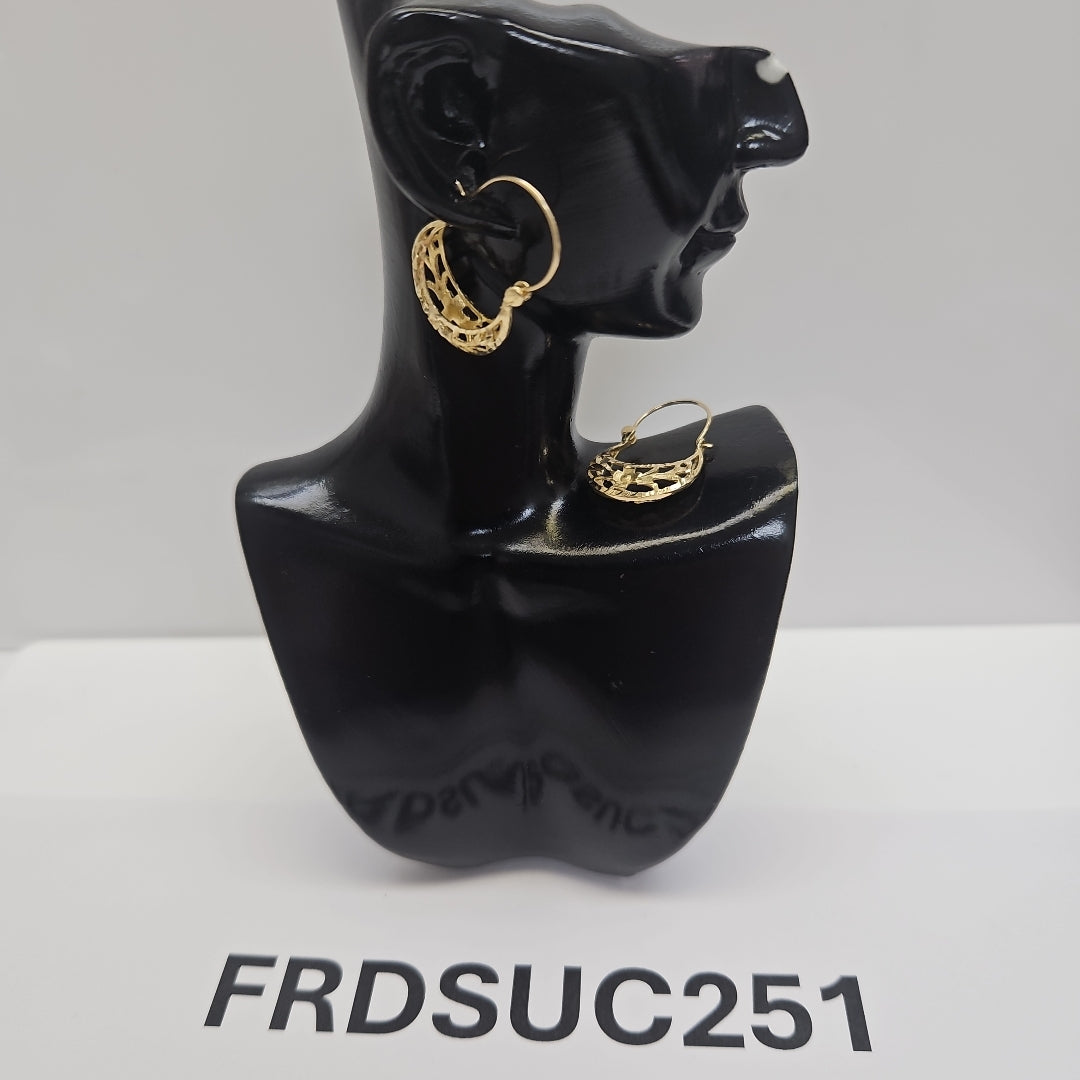 ARRACADAS PAR ORO 14 K 1.7 GRMS (SEMINUEVO)