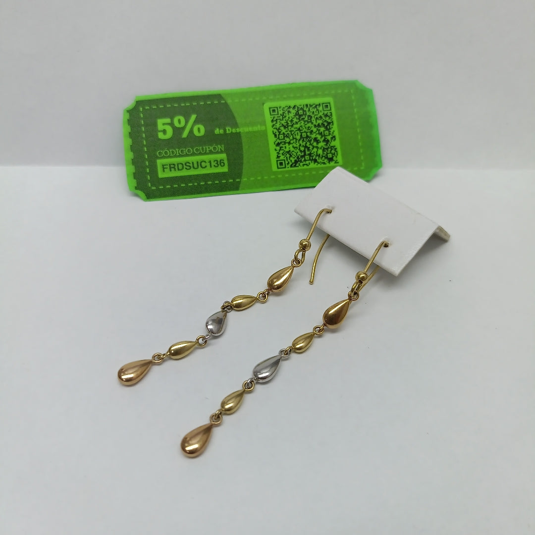 ARETES PAR ORO 14 K 3.1 GRMS (SEMINUEVO)