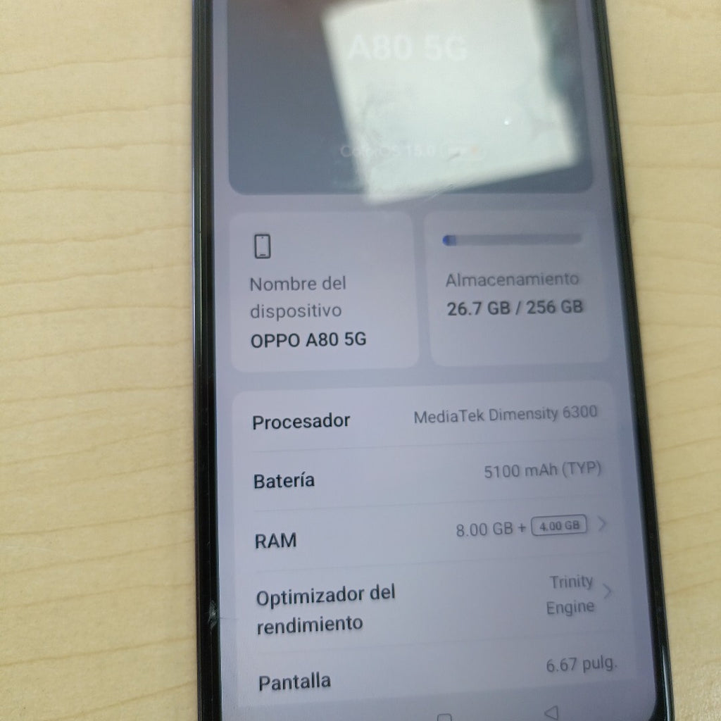 CELULAR OPPO A80 5G CPH2639 (2024) 256 GB 8 GB RAM (SEMINUEVO)