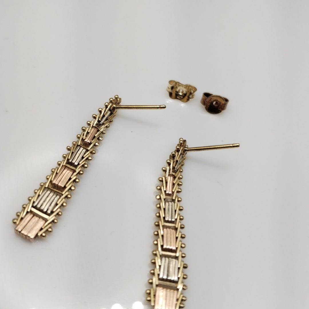 ARRACADAS PAR ORO 10 K 3.4 GRMS (SEMINUEVO)