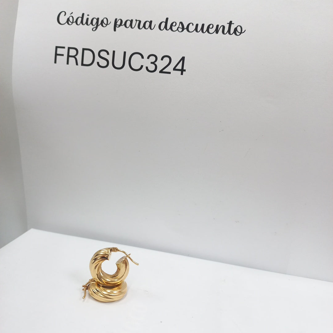 ARETES PAR ORO 14 K 2.2 GRMS (SEMINUEVO)