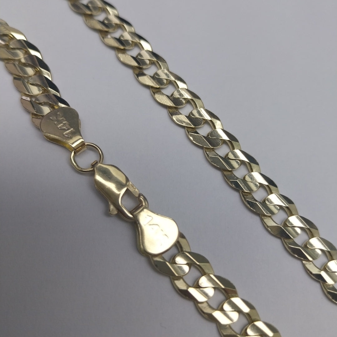 CADENA TEJIDO BARBADA ORO 14K 60 44 GR (NUEVO)