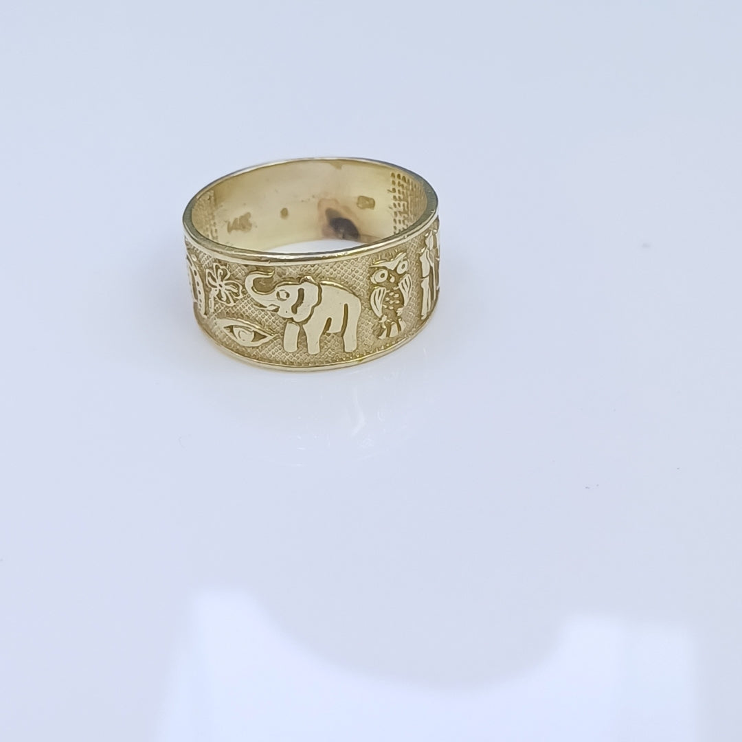 ARGOLLA DE LA SUERTE ORO 14 K 4,80 GRMS (SEMINUEVO)